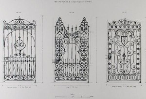 Conceptions pour des balustrades en fonte, de 