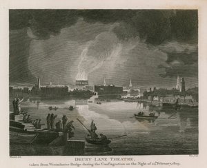 Destruction du théâtre de Drury Lane, 24 février 1809 - English School