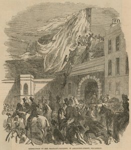 Destruction du ballon de Mme Graham à Arlington Street, Piccadilly - English School