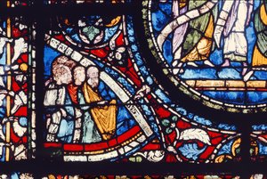 Détail de la fenêtre nord du chœur, fin du XIIe siècle - English School