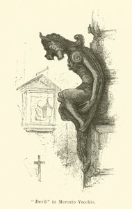 "Diable" au Mercato Vecchio (gravure) - English School