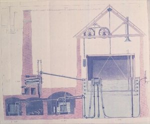 Diagramme montrant le processus de fabrication du gaz de houille par F. Accum, publié en 1815