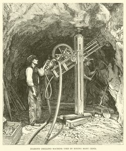 Machine de forage au diamant utilisée pour percer le Mont Cenis - English School