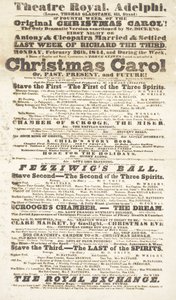 Affiche de Dickens : Un chant de Noël au Adelphi Theatre Royal, 26 février 1814 - English School