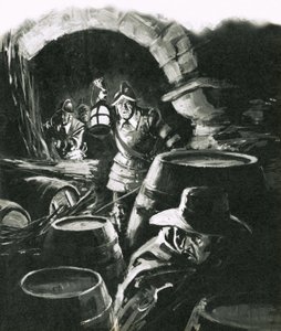Découverte de Guy Fawkes du complot de la poudre à canon - English School
