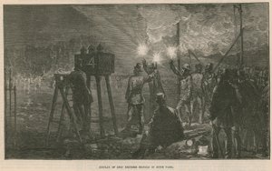 Affichage des signaux de détresse des navires à Hyde Park, Londres - English School