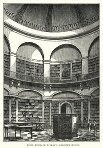 Salle du Dôme, ou Bibliothèque, Register House (gravure) - English School