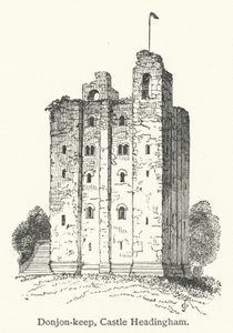 Donjon-keep, Castle Headingham (gravure)