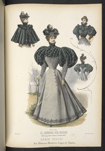 Velours Doris pour chemisiers, corsages, capes et jupes, 1895 - English School