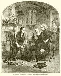 Dr. Johnson lisant le manuscrit de The Vicar of Wakefield - English School