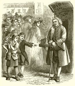Dr. Johnson visitant le marché - English School