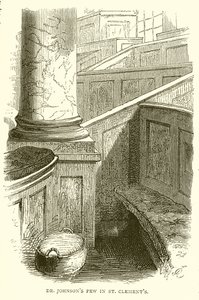 Banc du Dr. Johnson à St. Clements - English School