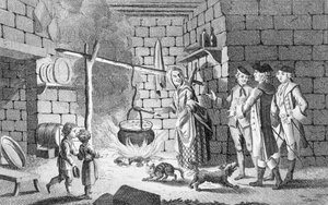 Introduction du Dr Samuel Johnson dans une cabane des Highlands, de 