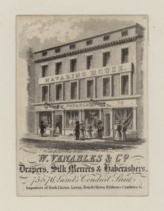 Drapiers, W Venables & Co, carte de visite - English School