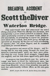 Accident tragique de Scott le plongeur au pont de Waterloo - English School