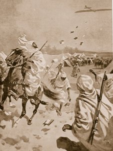 Largage de brochures sur les Arabes pendant la guerre italo-turque, 1911-12 - English School