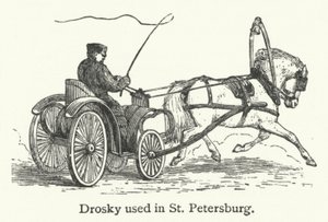 Drosky utilisé à Saint-Pétersbourg (gravure) - English School