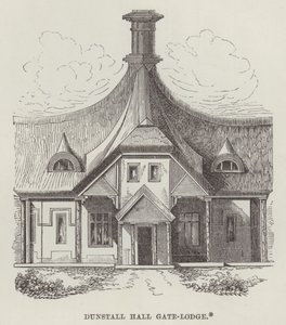 Porte-lodge de Dunstall Hall (gravure) - English School