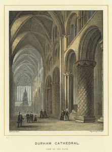 Cathédrale de Durham, vue de la nef - English School