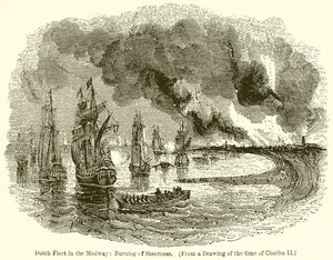 Flotte hollandaise dans la Medway : Incendie de Sheerness - English School