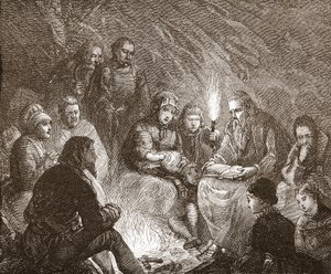 Protestants hollandais en cachette, illustration de L