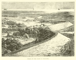 Dykes sur la côte hollandaise - English School