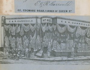 E & R Garrould, 62 Edgware Road, coin de Queen Street, Londres