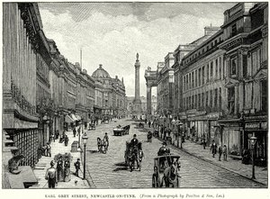 Earl Grey Street, Newcastle-on-Tyne (gravure) - English School