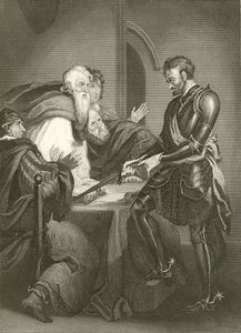 Comte Warrenne justifiant les titres de ses domaines - English School