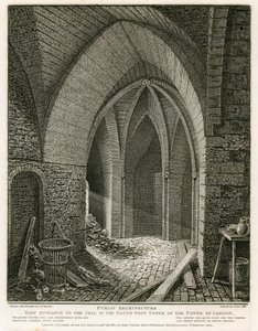 Entrée est de la cellule dans la tour sud-ouest de la tour de Londres - English School