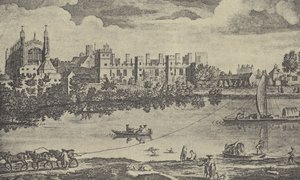 Vue Est du Collège, 1742 (gravure) - English School