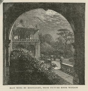 Aile est au clair de lune, depuis la fenêtre de la salle des tableaux, Holland House - English School