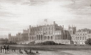 Eaton Hall, Cheshire, Angleterre au début du XIXe siècle. De Churton