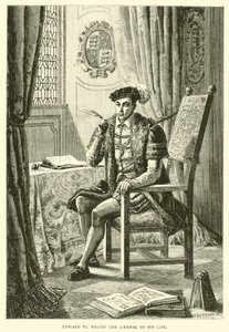 Édouard VI écrit le journal de sa vie - English School