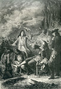 Edward Villiers blessé à la bataille de Newbury, 1643 - English School