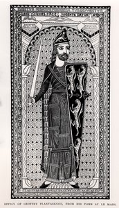 Effigie de Geoffroy Plantagenêt (1113-1150) de son tombeau au Mans - English School