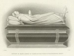 Effigie de Marie, reine des Écossais, sur sa tombe à l