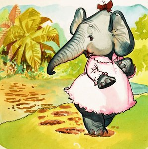 Éléphant en robe