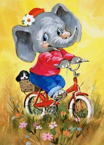 Éléphant sur un vélo - English School