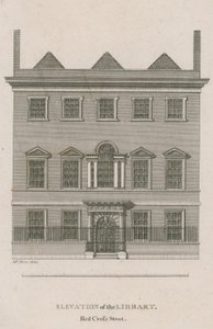 Élévation de la bibliothèque, Red Cross Street, Londres - English School