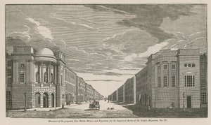 Élévation de la nouvelle rue proposée - English School