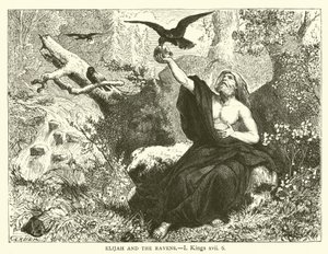 Élie et les Corbeaux, I Rois, xvii, 6 - English School
