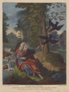 Élie nourri par les corbeaux - English School