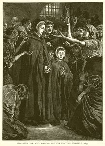 Elizabeth Fry et Hannah Buxton visitant Newgate, 1813 - English School