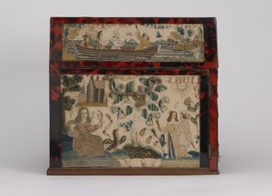 Coffret brodé, vers 1660