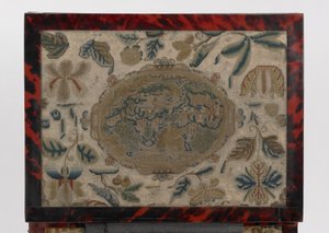 Coffret brodé, vers 1660