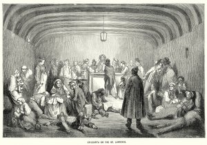 Emigrants sur le Saint-Laurent (gravure) - English School