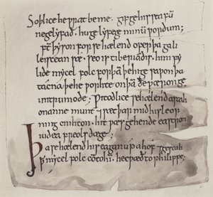 Anglais, anglo-saxon (litho)