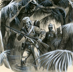 Soldats anglais en Inde au 19ème siècle