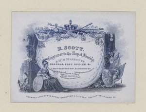 Graveurs, R Scott, carte de visite - English School